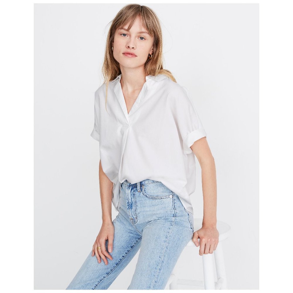 Madewell Park Popover Shirt Size XS (White)